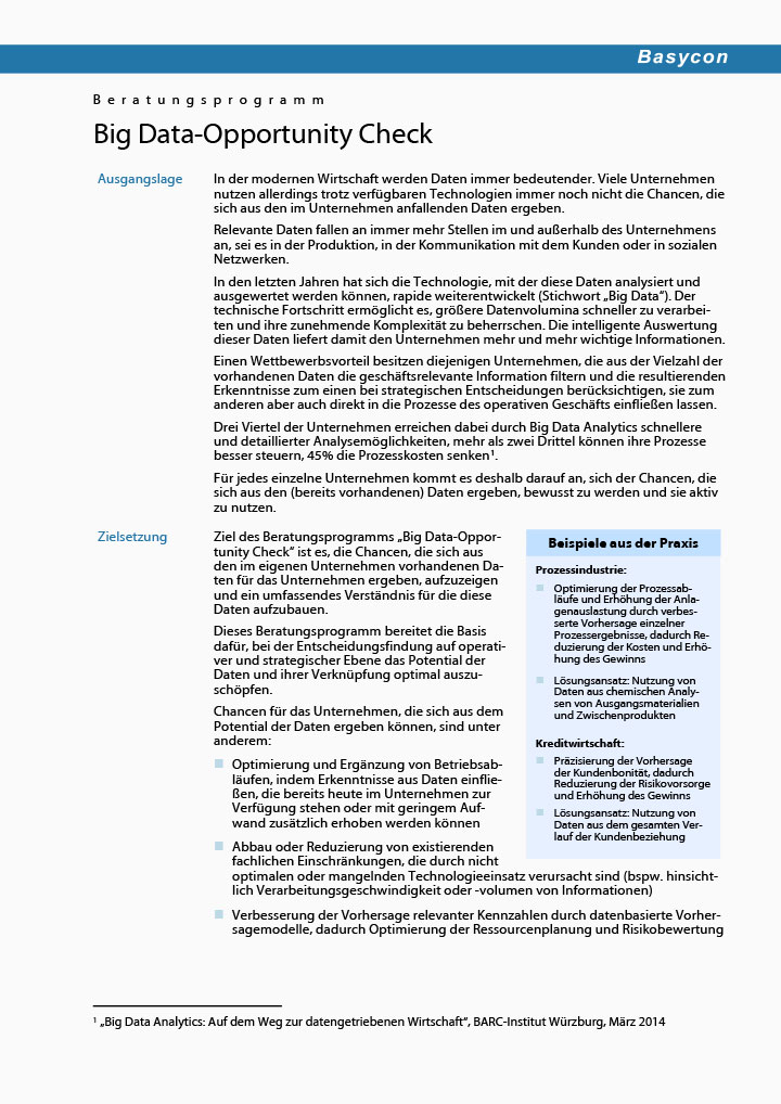 Beratungsprogramm Big Data Opportunity Check
