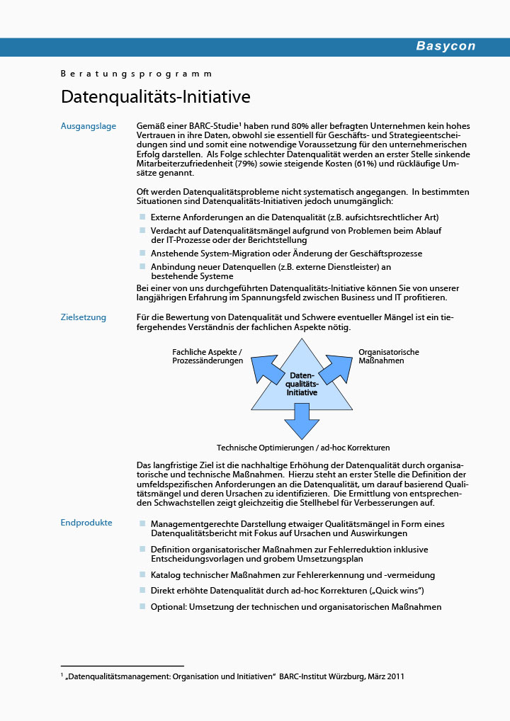 Beratungsprogramm Datenqualitäts-Initiative