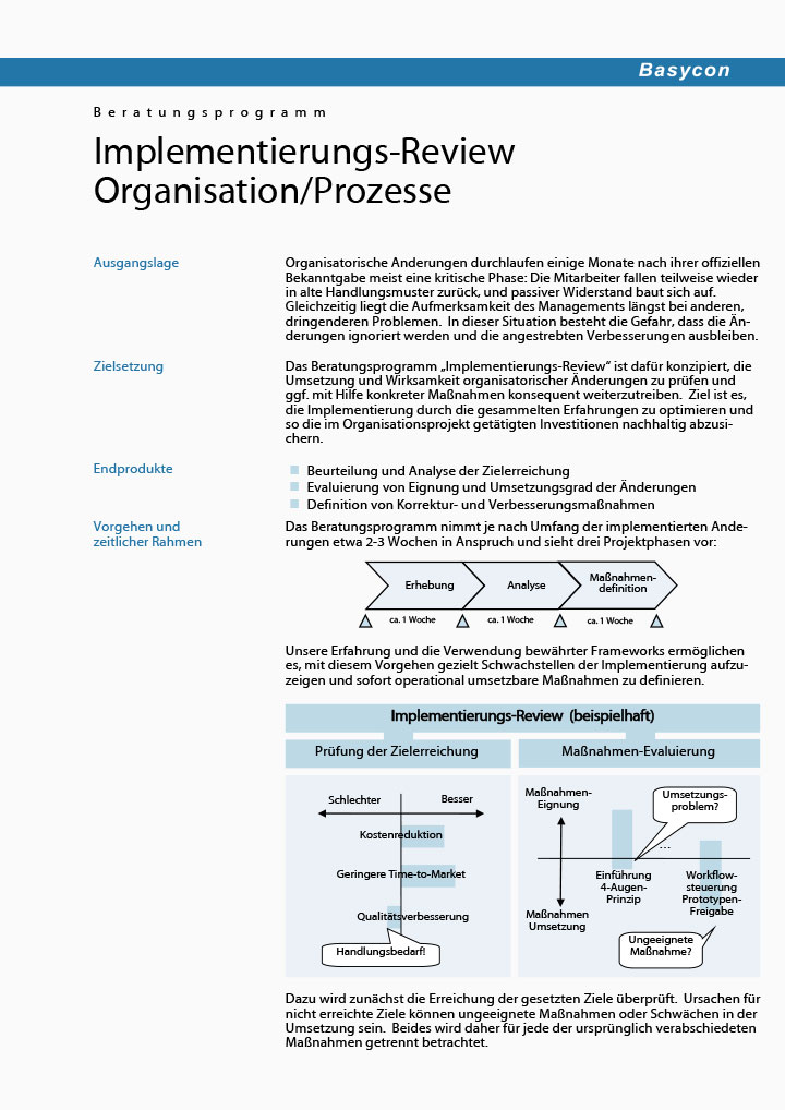Beratungsprogramm Implementierungs-Review