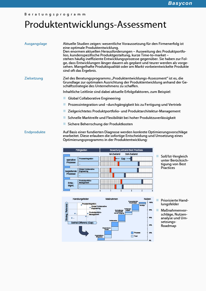 Beratungsprogramm Produktentwicklungs-Assessment