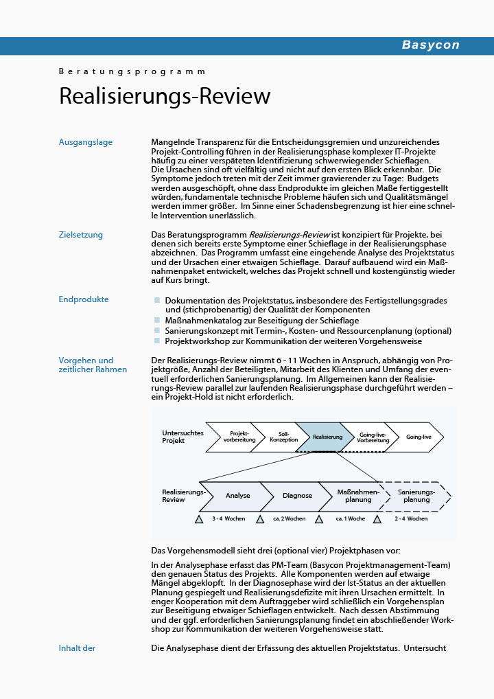 Beratungsprogramm TRealisierungs-Review